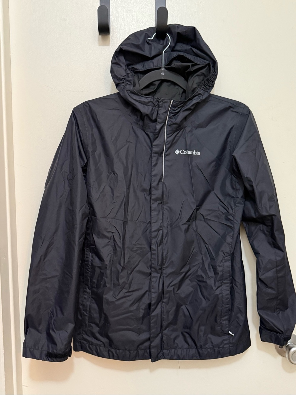 Columbia Kids Black Packable Rain Jacket